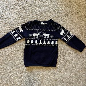 HM navy blue knit winter sweater 2/3T